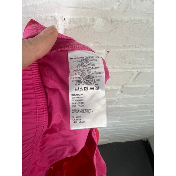 BDG x Urban Outfitters Women's Track Shorts Retro High-Rise Red PinkSize L - Picture 7 of 8